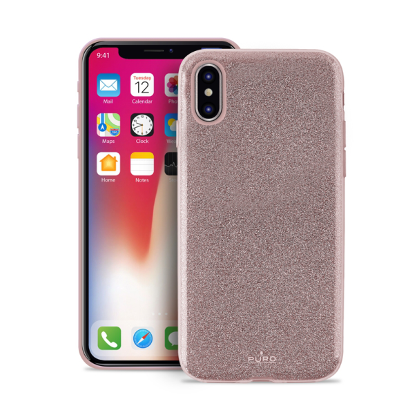 Maska za iPhone X Puro Shine roze - 52684