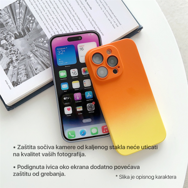 Maska za iPhone 11 6.1 narandžasto Rainbow Spring žuta - 207250