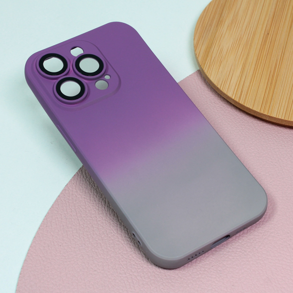 Maska za iPhone 14 Pro 6.1 ljubicasto Rainbow Spring siva - 207286