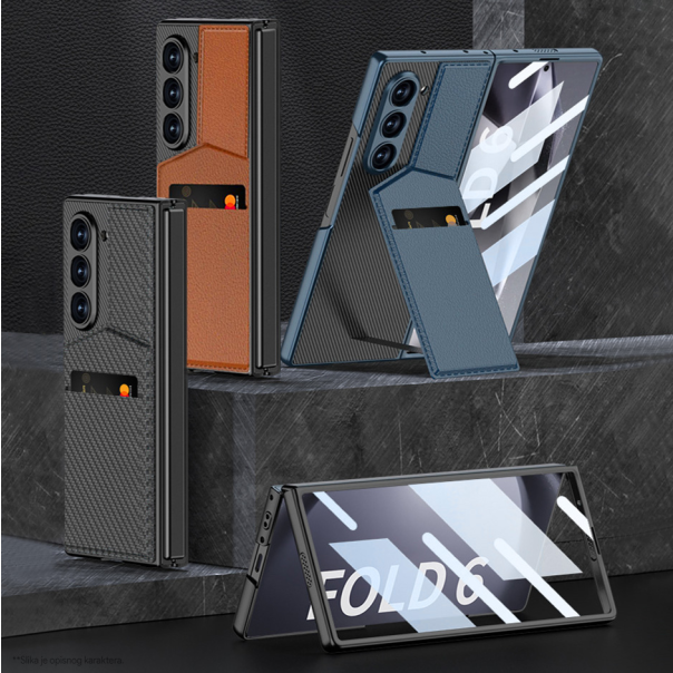 Maska za Samsung Galaxy Z Fold 6 5G sa držačem kartice Rotor plava - 215123
