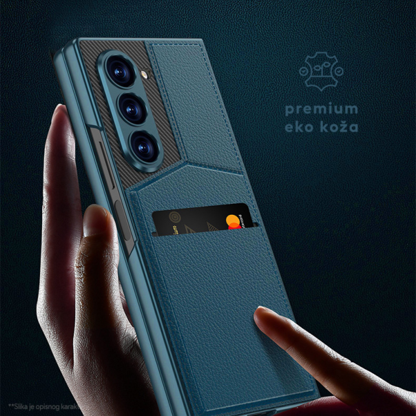 Maska za Samsung Galaxy Z Fold 6 5G sa držačem kartice Rotor plava - 215123