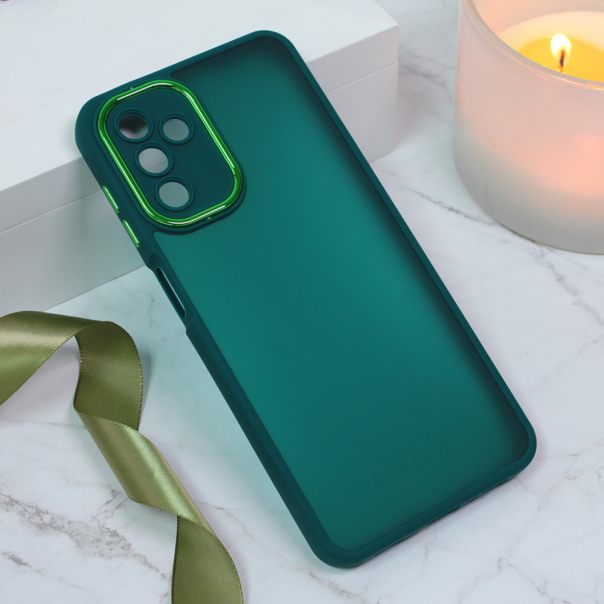 Maska za Samsung Galaxy A13 5G/A04s Shining Camera tamno zelena - 206025
