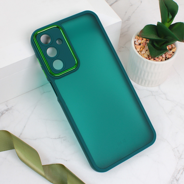 Maska za Samsung Galaxy A15 5G Shining Camera tamno zelena - 212403