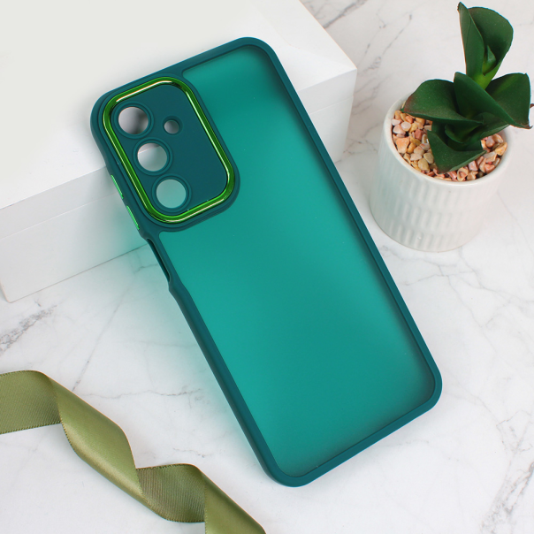 Maska za Samsung Galaxy A25 5G Shining Camera tamno zelena - 212408