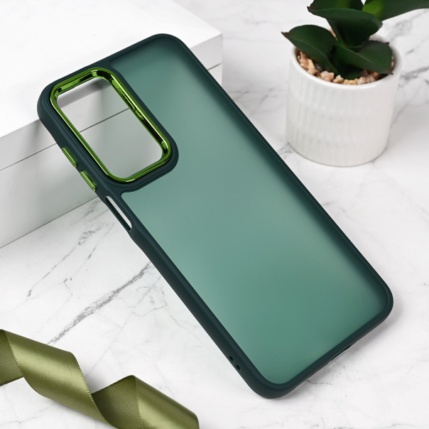 Maska za Samsung Galaxy A26 5G Shining Camera tamno zelena - 220593