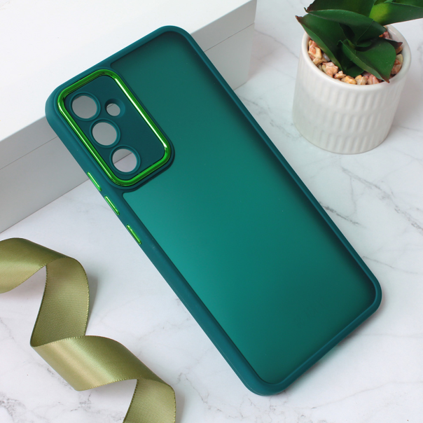 Maska za Samsung Galaxy A34 5G Shining Camera tamno zelena - 206829