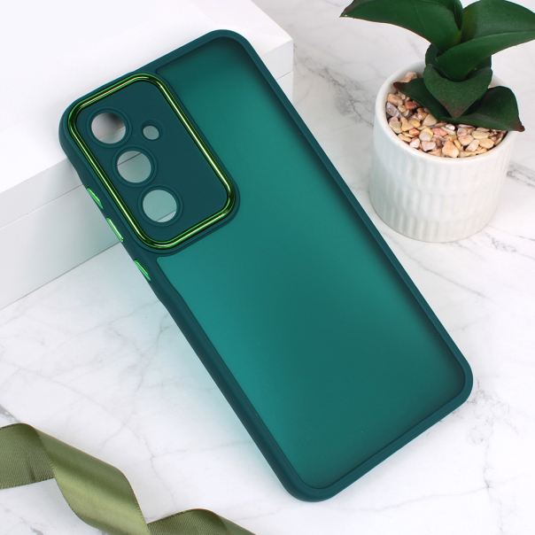 Maska za Samsung Galaxy A35 5G Shining Camera tamno zelena - 213949