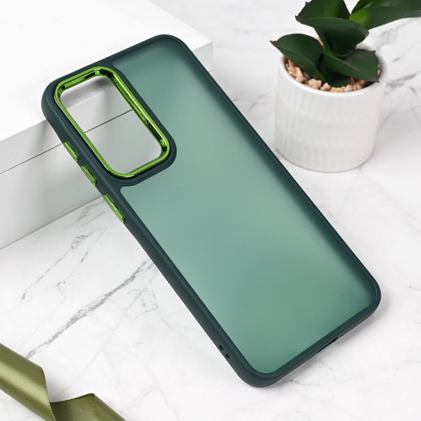 Maska za Samsung Galaxy A56 5G Shining Camera tamno zelena - 220603