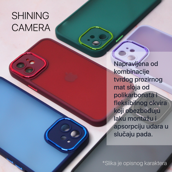 Maska za Xiaomi Redmi 12C Shining Camera crvena - 207736