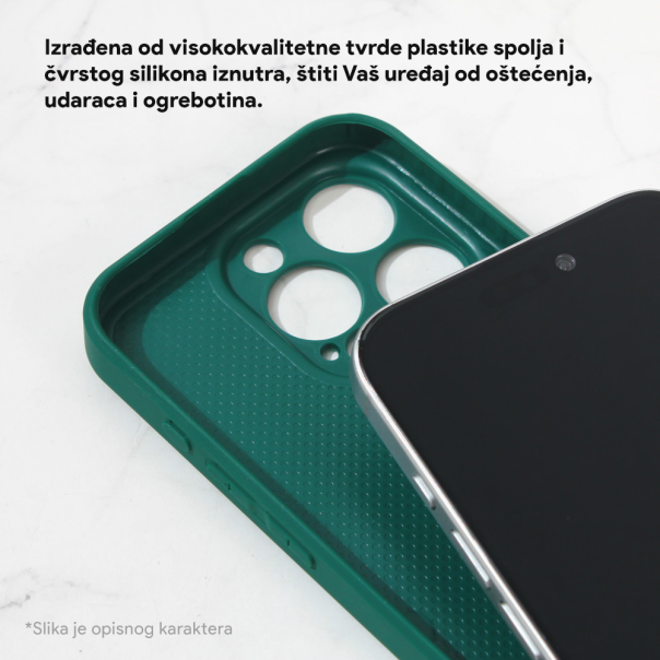 Maska za iPhone 15 6.1 Shiny glass zelena - 212227