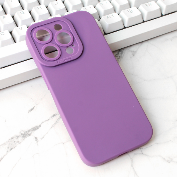 Maska za iPhone 15 Pro 6.1 Silikon Pro Camera ljubičasta - 209872