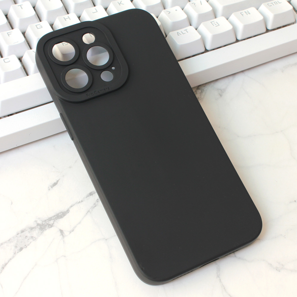 Maska za iPhone 15 Pro Max 6.7 Silikon Pro Camera crna - 209875