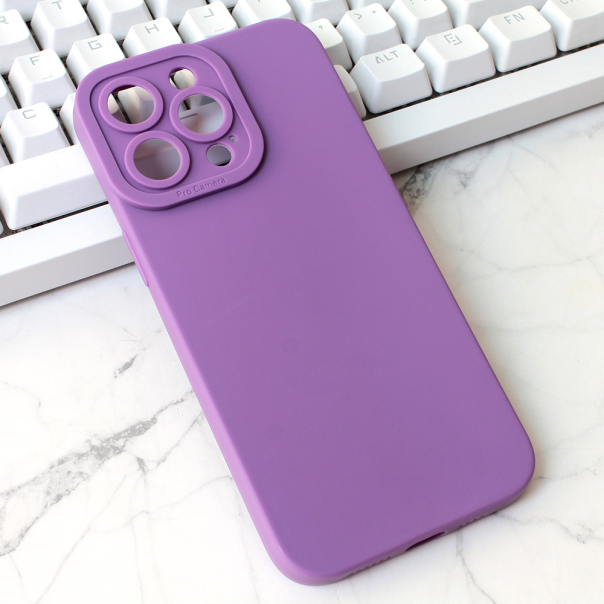 Maska za iPhone 15 Pro Max 6.7 Silikon Pro Camera ljubičasta - 209876