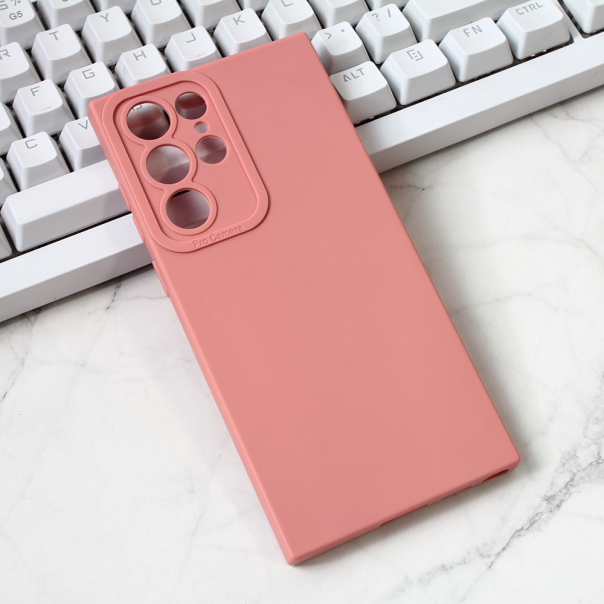 Maska za Samsung Galaxy S22 Ultra Silikon Pro Camera roze - 212743