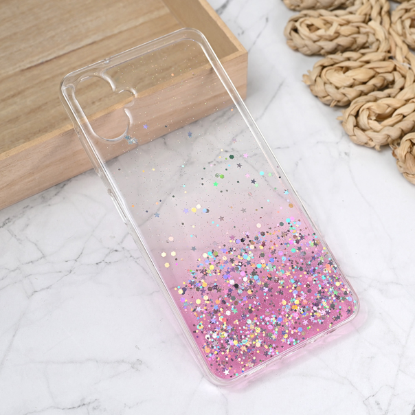 Maska za Samsung Galaxy A06 5G Silikonska Glitter roze - 219529