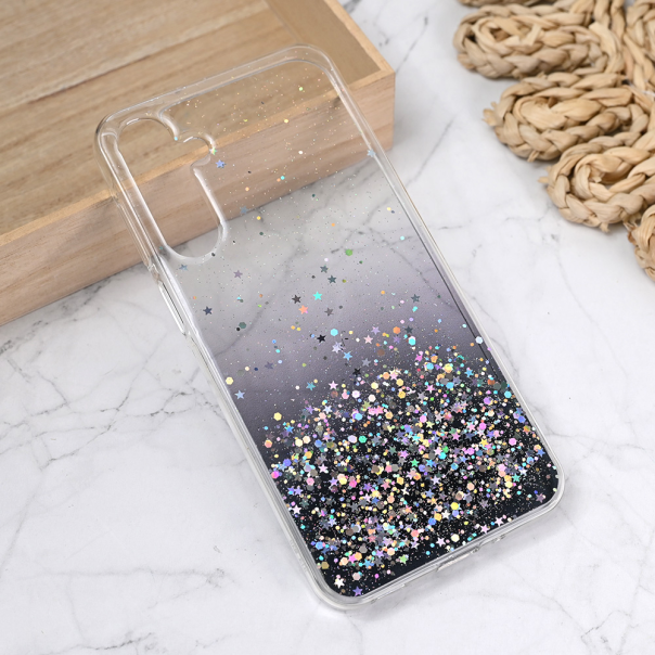 Maska za Samsung Galaxy A16 5G Silikonska Glitter crna - 219830