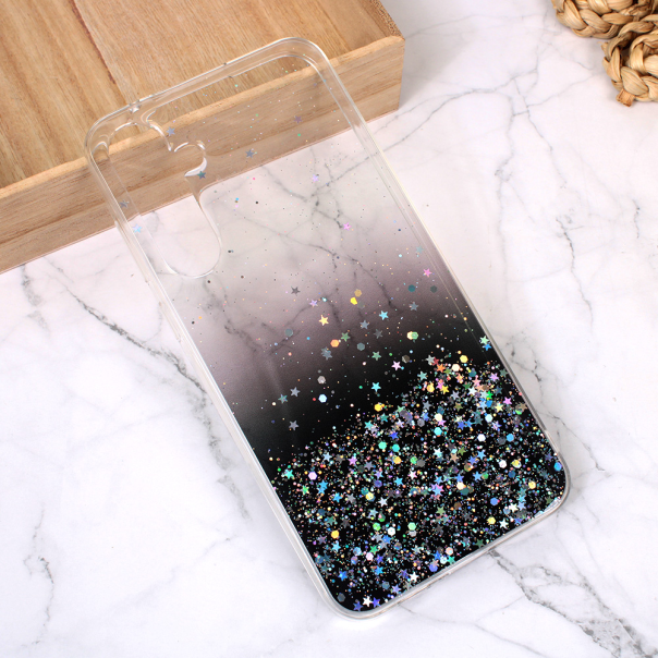 Maska za Samsung Galaxy A55 5G Silikonska Glitter crna - 214167
