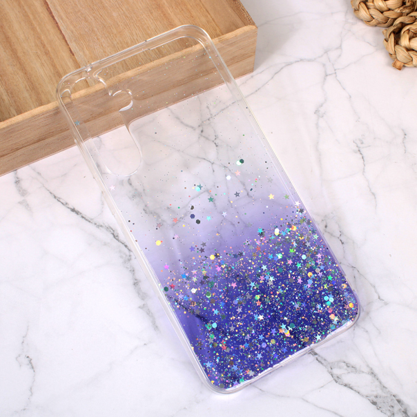 Maska za Samsung Galaxy A55 5G Silikonska Glitter ljubičasta - 214168