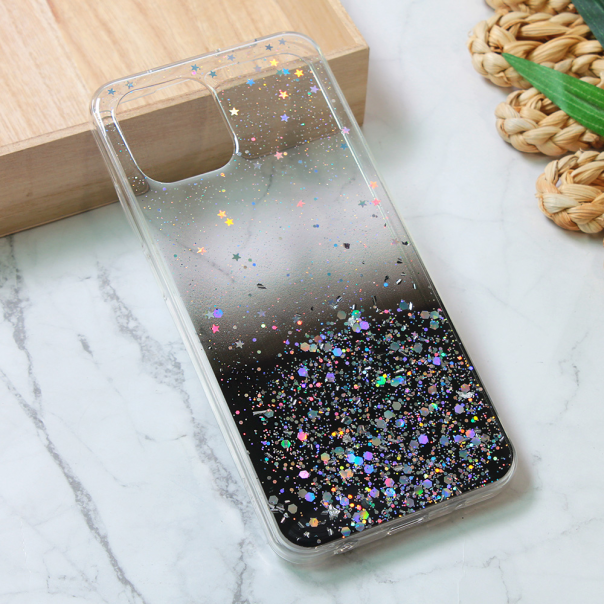 Maska za Xiaomi Redmi A1/A2 Silikonska Glitter crna - 213269