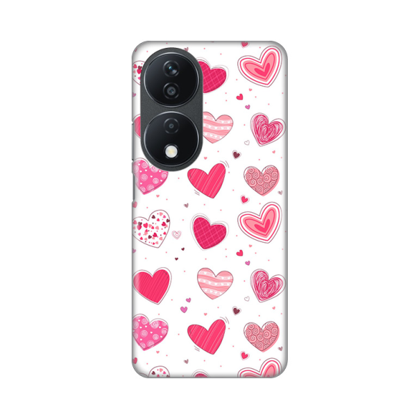Maska za Honor X7b Silikonska Print Skin Pink Hearts - 8020012