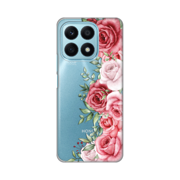 Maska za Honor X8a Wild Roses Silikonska Print Skin - 8019565