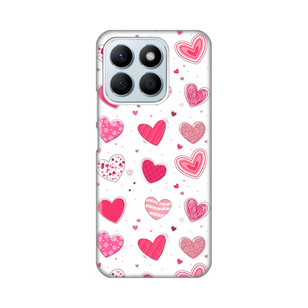 Maska za Honor X8b Silikonska Print Skin Pink Hearts - 8020010