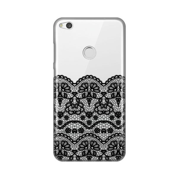 Torbica Silikonska Print Skin Za Huawei Honor 8 Lite/P8 Lite 2017/P9 Lite 2017 Black Lace - 8008362