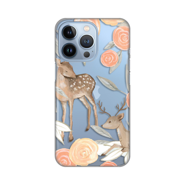 Maska za iPhone 13 Pro 6.1 Flower Deer Silikonska Print Skin - 8018161