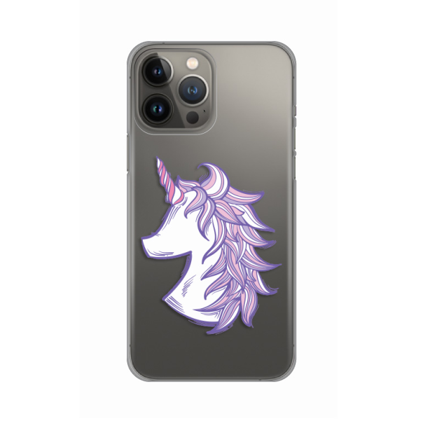 Maska za iPhone 13 Pro Max 6.7 Purple Unicorn Silikonska Print Skin - 8018168