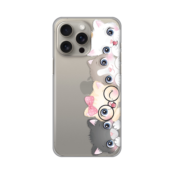 Maska za iPhone 15 Pro Max 6.7 Cats Silikonska Print Skin - 8019876