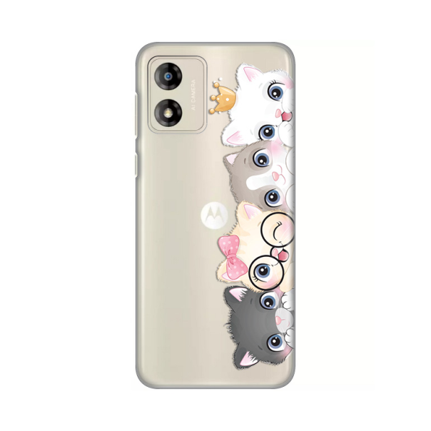 Maska za Motorola Moto E13 Cats Silikonska Print Skin - 8019634
