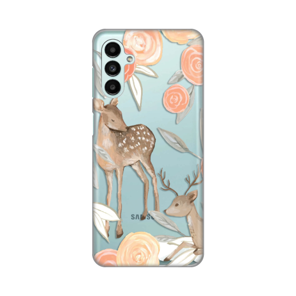 Maska za Samsung Galaxy A13 5G/A04s Flower Deer Silikonska Print Skin - 8018432