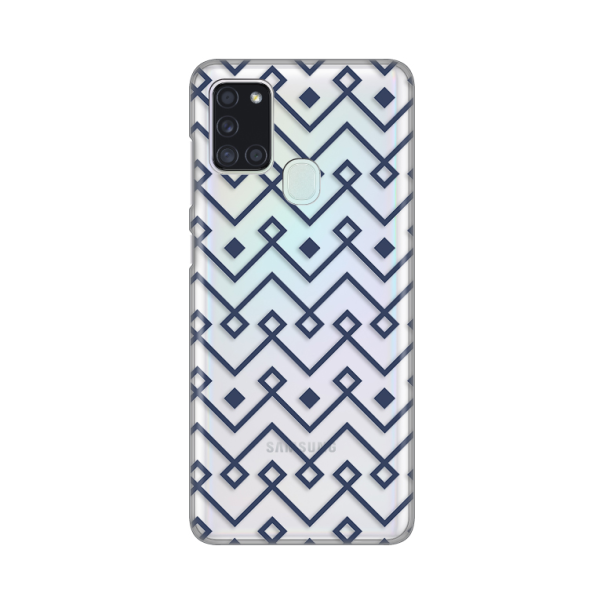 Maska za Samsung Galaxy A21s Blue cubes Silikonska Print Skin - 8018631