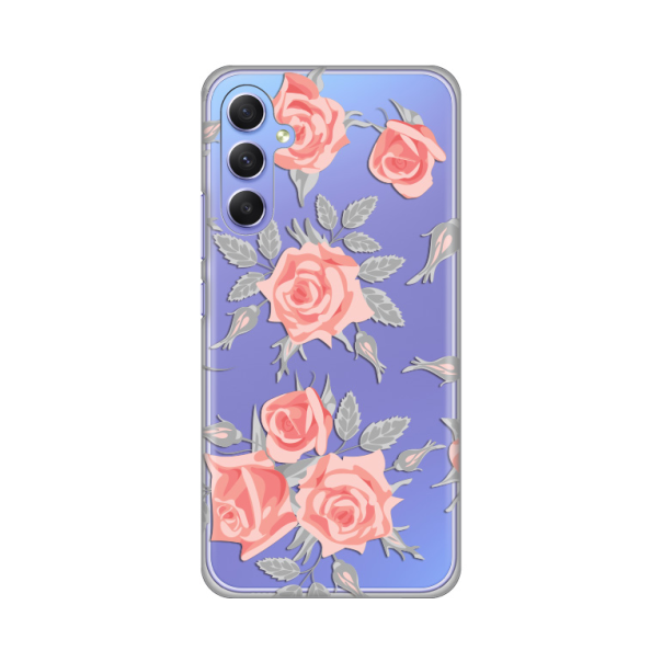 Maska za Samsung Galaxy A34 5G Elegant Roses Silikonska Print Skin - 8019451