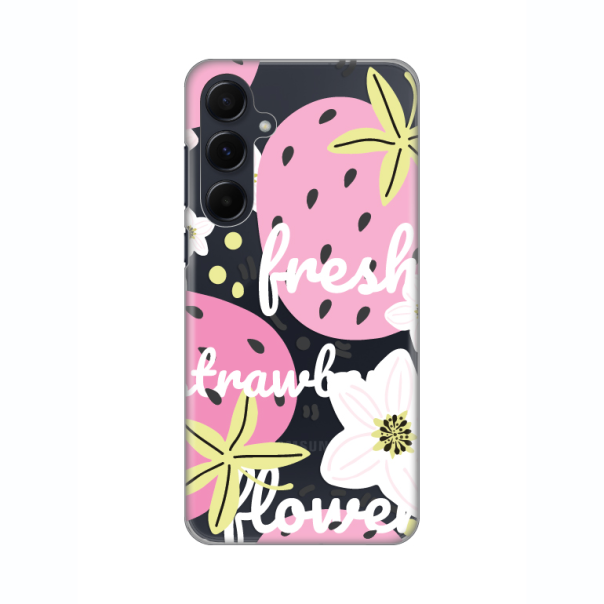 Maska za Samsung Galaxy A55 Fresh Silikonska Print Skin Pink - 8020231