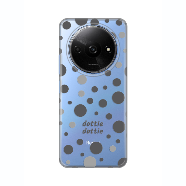 Maska za Xiaomi Redmi A3 Dottie Dottie Gray Silikonska Print Skin - 8020240