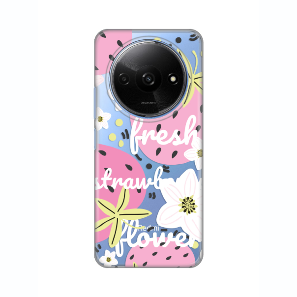 Maska za Xiaomi Redmi A3 Fresh Silikonska Print Skin Pink - 8020236
