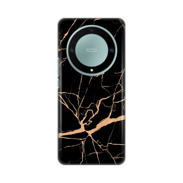 Maska za Honor Magic 5 Lite All Black Silikonska Print - 8019538