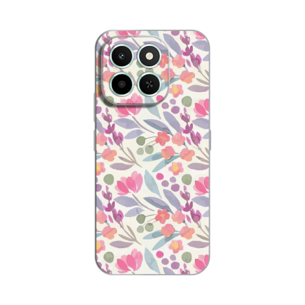 Maska za Honor X6c Watercolor Flowers Silikonska Print - 8020942