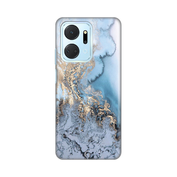 Torbica Silikonska Print za Honor X7a Blue Gold Marble - 8019590