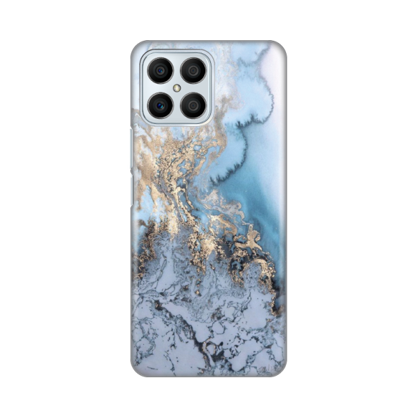 Torbica Silikonska Print za Honor X8 Blue Gold Marble - 8018724