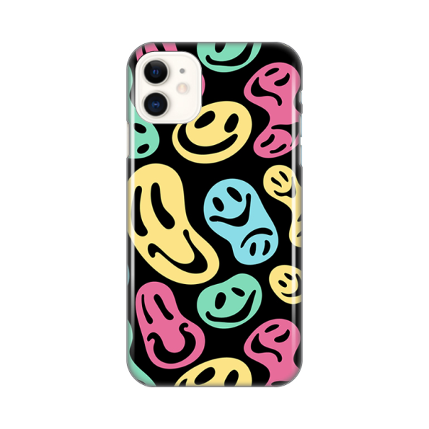 Torbica Silikonska Print za iPhone 11 6.1 Black Color Smiles - 8019089