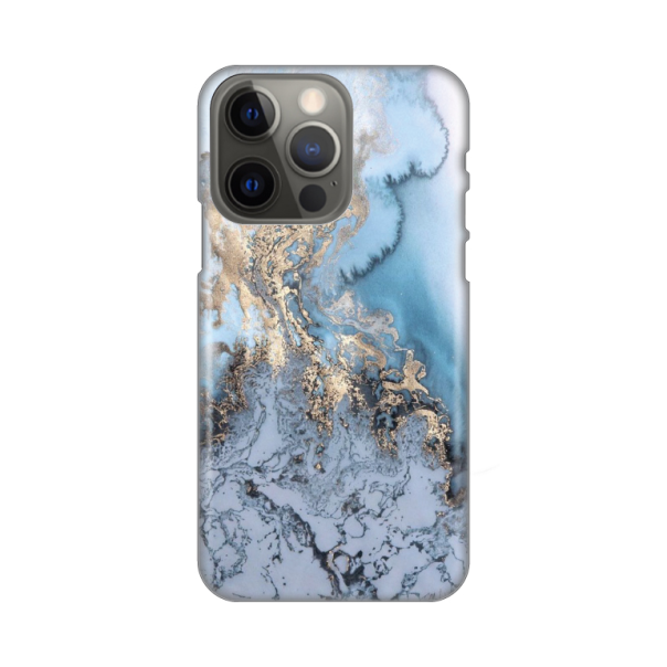 Maska za iPhone 13 Pro Blue Gold Marble Silikonska Print - 8018060