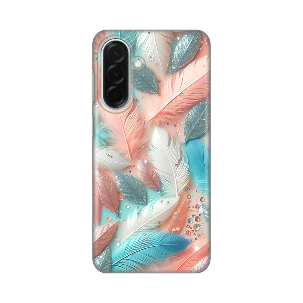 Maska za Samsung Galaxy A36 5G Pastel Feathers Silikonska Print - 8020693