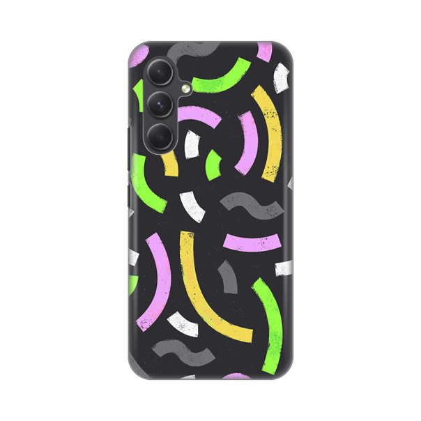 Maska za Samsung Galaxy A54 5G Happy Lines gray Silikonska Print - 8020338