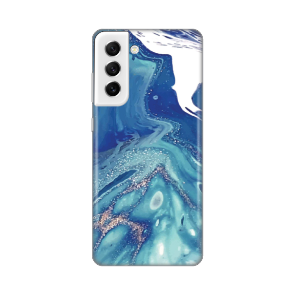 Maska za Samsung Galaxy S21 FE Blue Marble Silikonska Print - 8018650