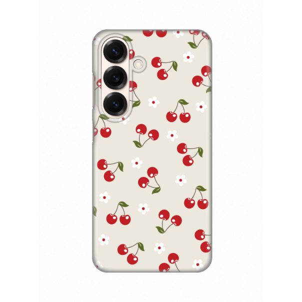 Maska za Samsung Galaxy S25 Cherry and Flowers Silikonska Print - 8020706