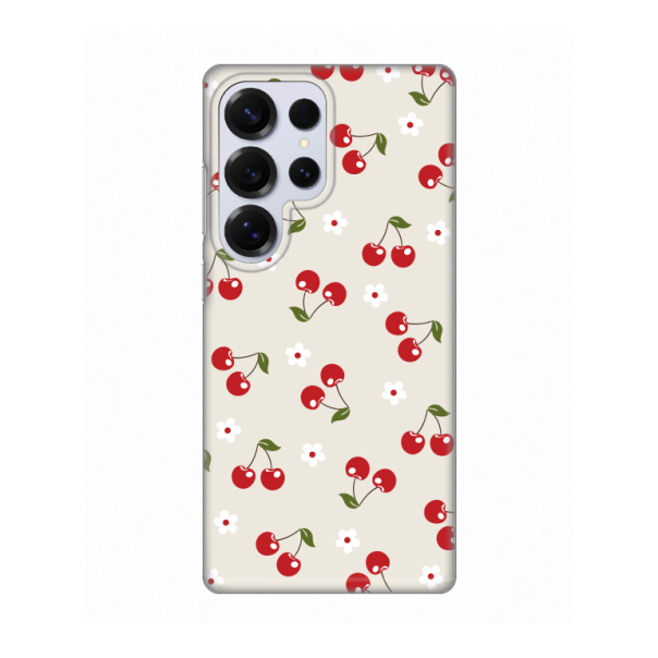 Maska za Samsung Galaxy S25 Ultra Cherry and Flowers Silikonska Print - 8020709