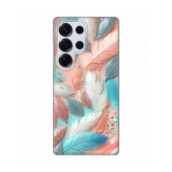 Maska za Samsung Galaxy S25 Ultra Pastel Feathers Silikonska Print - 8020579
