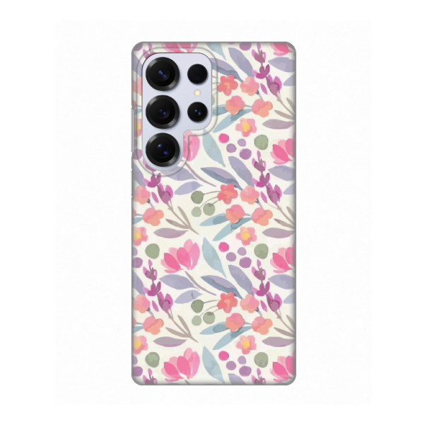 Maska za Samsung Galaxy S25 Ultra Watercolor Flowers Silikonska Print - 8020711